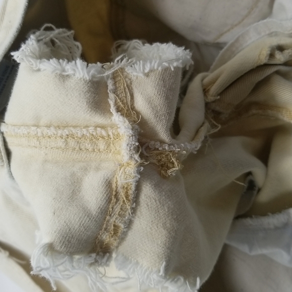 RIO Stephen Mardon SZ 11 JRS  Shorts Cream 90's Distressed High Waist Denim VTG - Picture 12 of 13